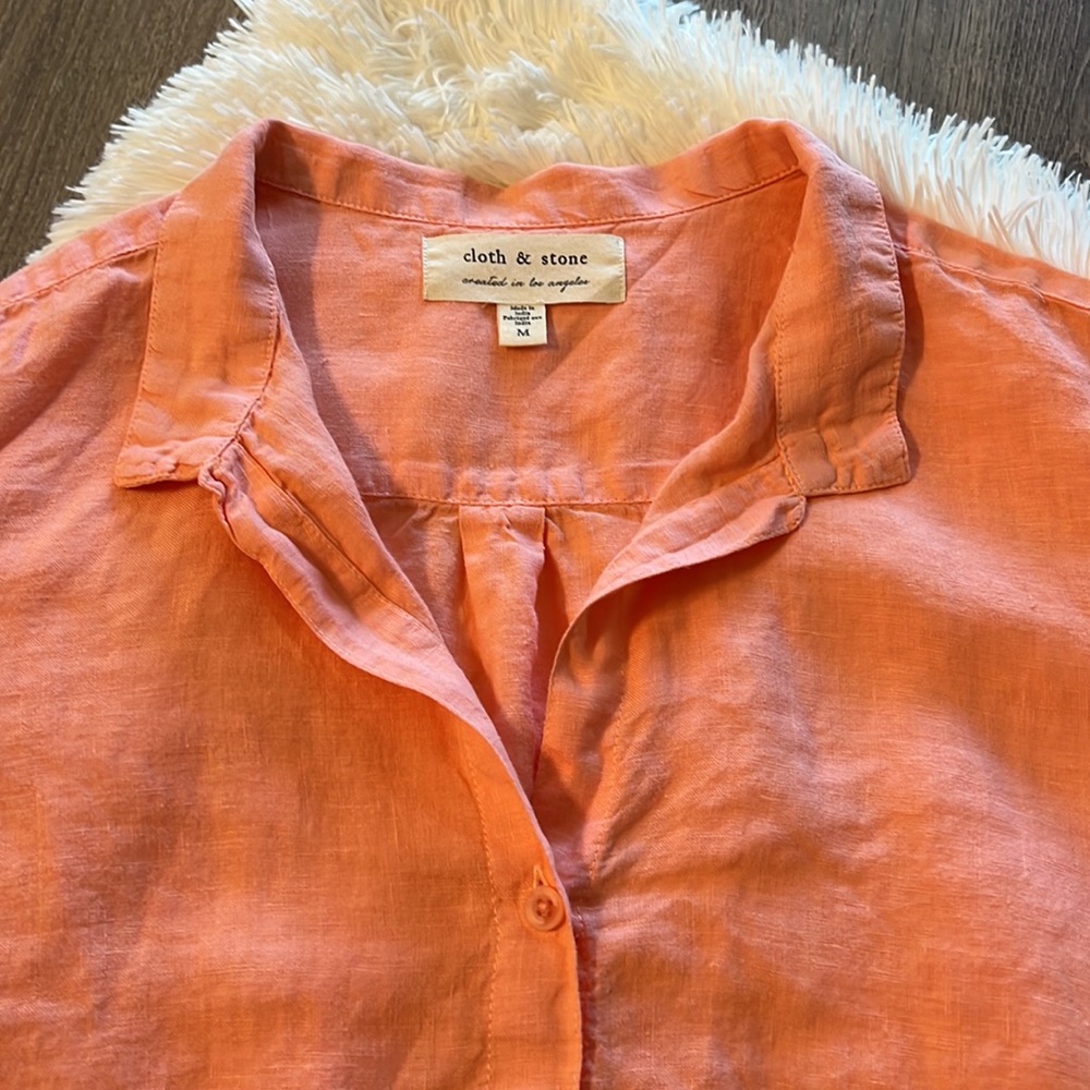 Anthropologie Cloth & Stone Tie Front Top - medium - Picture 2 of 5